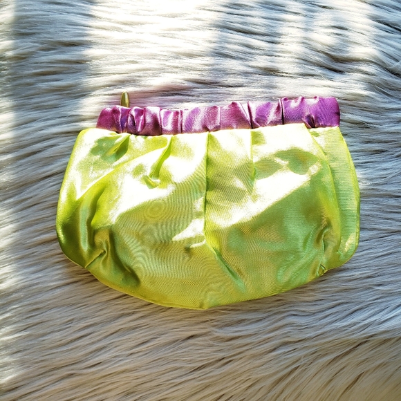 NWOT H&M Purple Green Small Pouch - Picture 1 of 8
